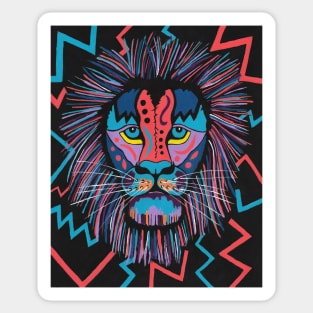 TRIBAL Lion  Lover Acrylic Painting Sticker